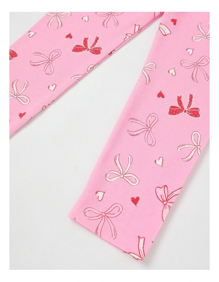 Essentials Print Legging in Bows/Pink image 4