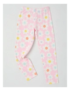 Essentials Legging in Pink Daisy Print