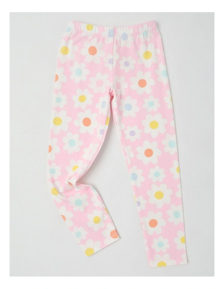 Essentials Legging in Pink Daisy Print image 1