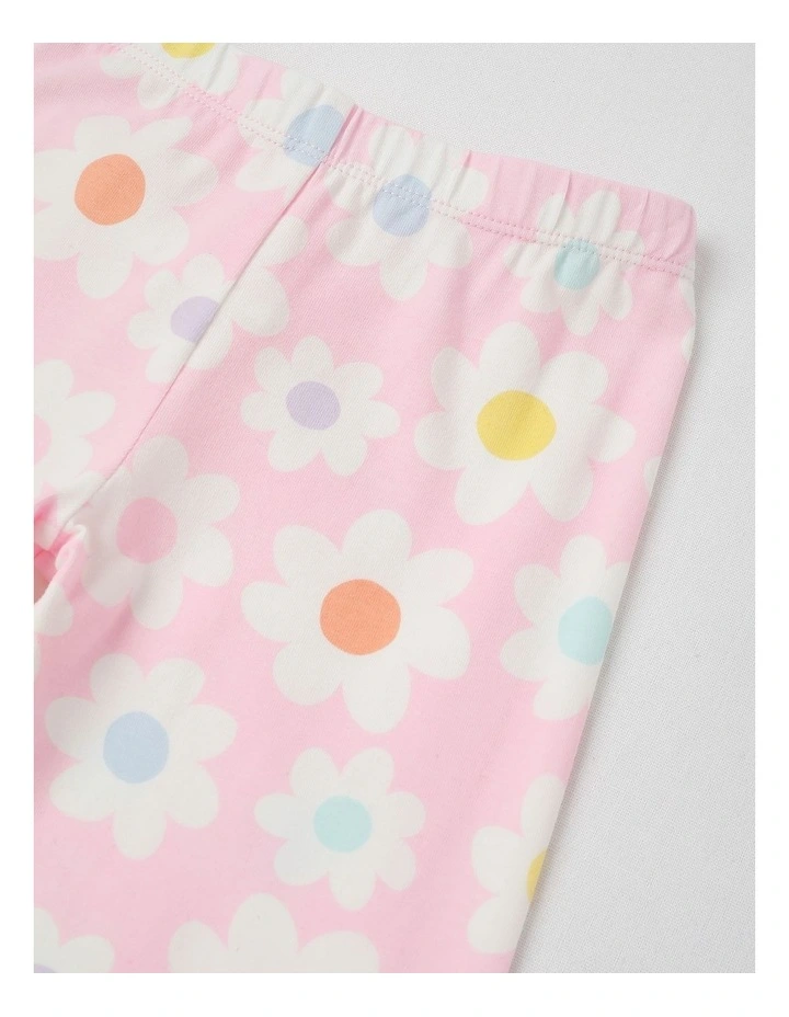 Essentials Legging in Pink Daisy Print image 2
