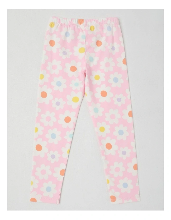 Essentials Legging in Pink Daisy Print image 3