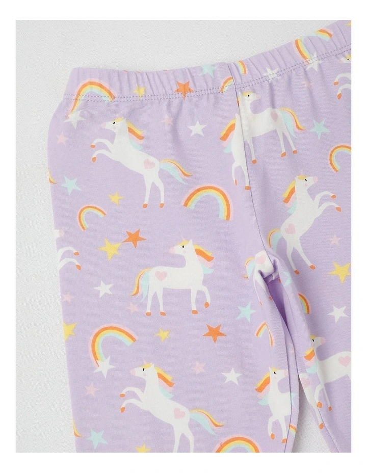 Essentials Legging in Lilac Rainbow Unicorns Print image 4