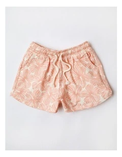 Essentials Knit Short in Orange Flower