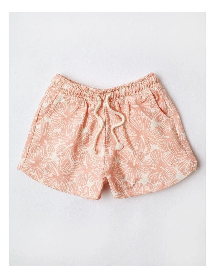 Essentials Knit Short in Orange Flower image 1