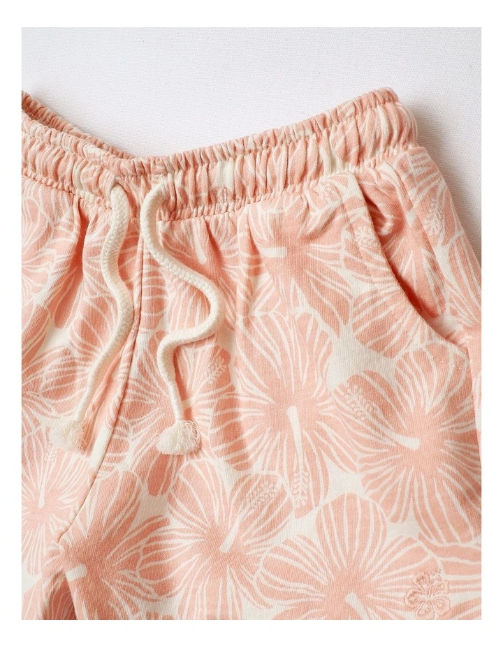 Essentials Knit Short in Orange Flower image 2