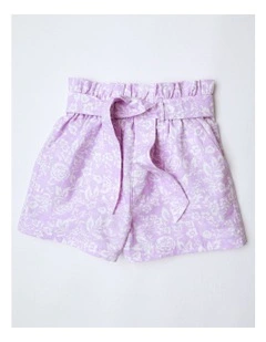 Patch Pocket Short in Lilac Floral