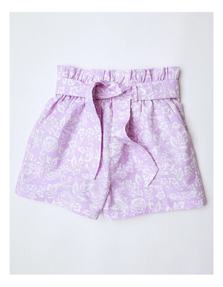Patch Pocket Short in Lilac Floral image 1