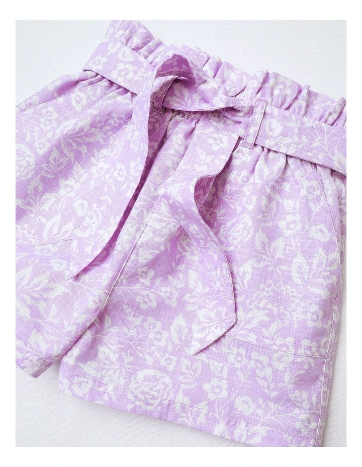 Patch Pocket Short in Lilac Floral image 2