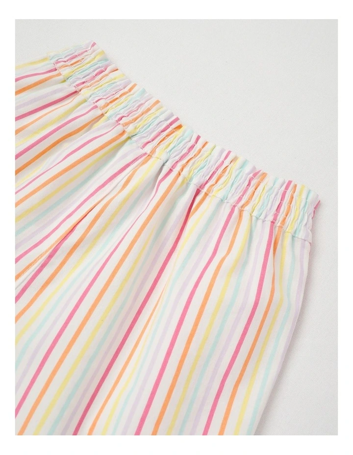 Essentials Woven Short in Ticking Stripe/Rainbow image 4