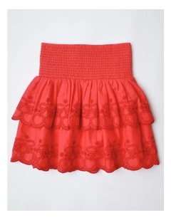 Cherry Rara Skirt in Red