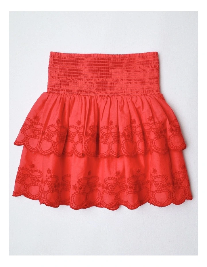 Cherry Rara Skirt in Red image 1