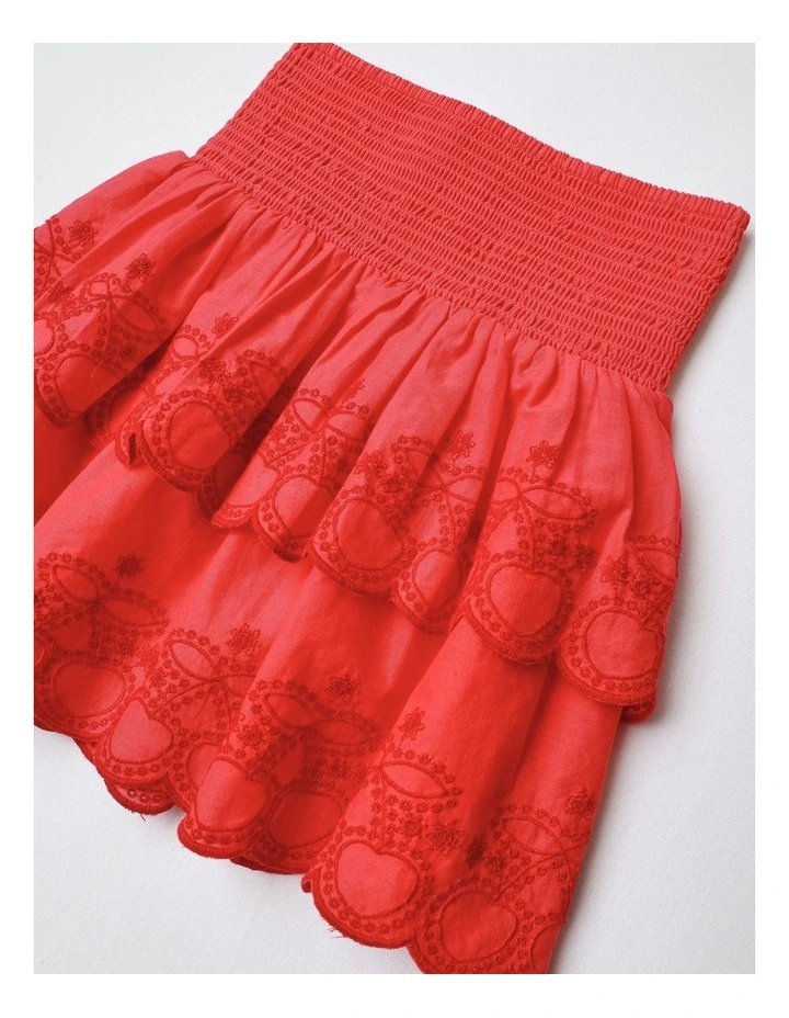 Cherry Rara Skirt in Red image 2