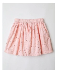 Broiderie Skirt in Pink