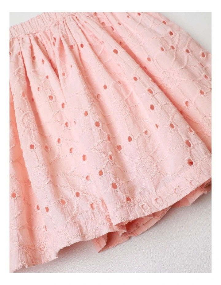 Broiderie Skirt in Pink image 4