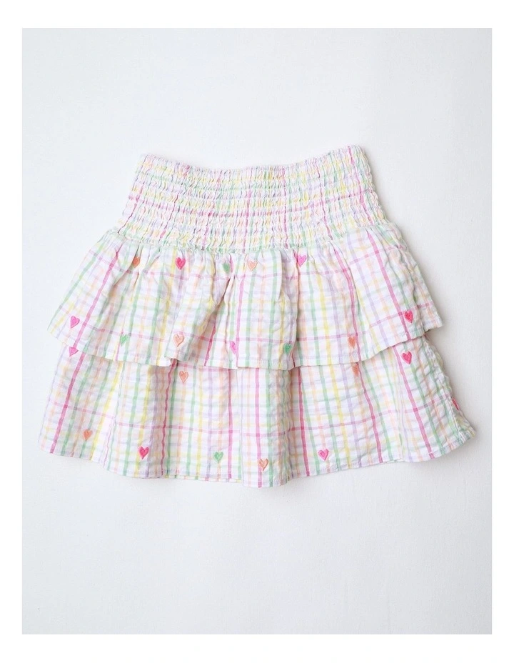 Rara Skirt in Gingham Rainbow image 1