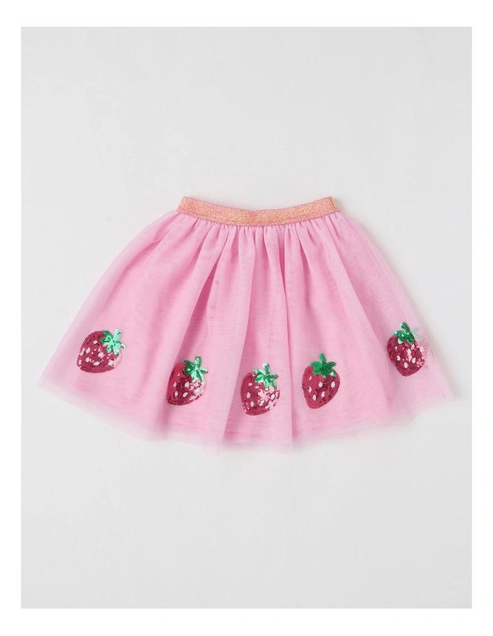 Strawberry Sequin Tutu Skirt in Pink image 1