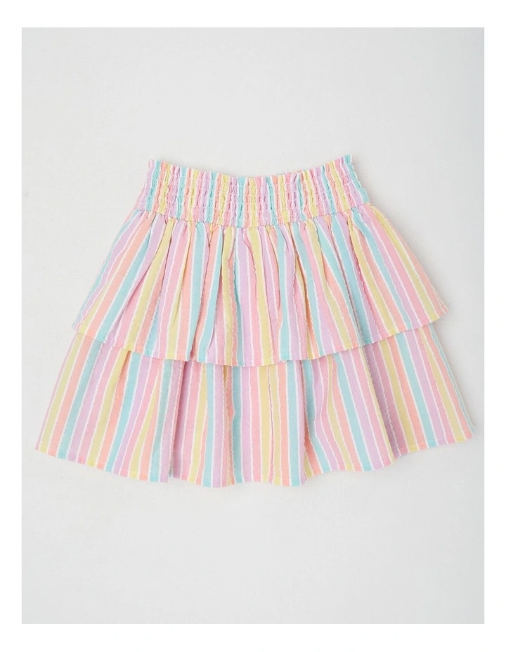 Stripe Rara Skirt in Rainbow image 3
