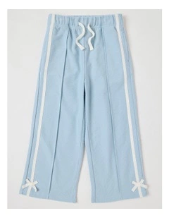 Wide Leg Trackpant in Blue