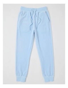 Velour Trackpant in Light Blue