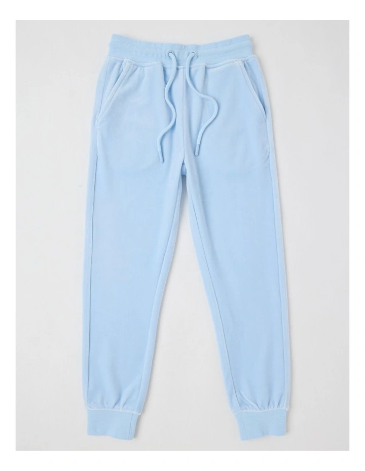 Velour Trackpant in Light Blue image 1