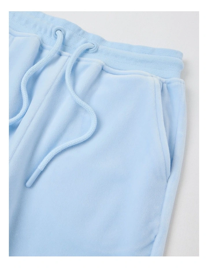 Velour Trackpant in Light Blue image 2