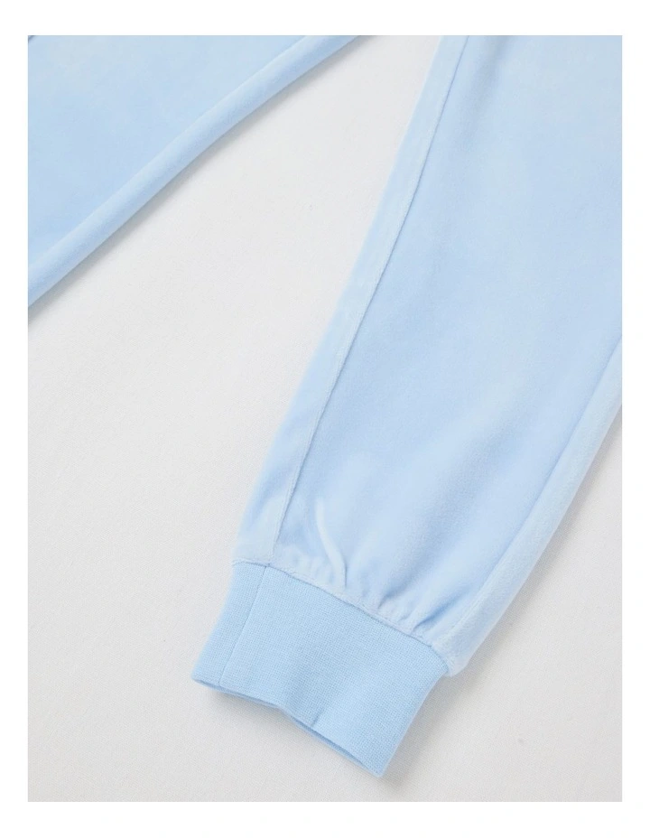 Velour Trackpant in Light Blue image 4