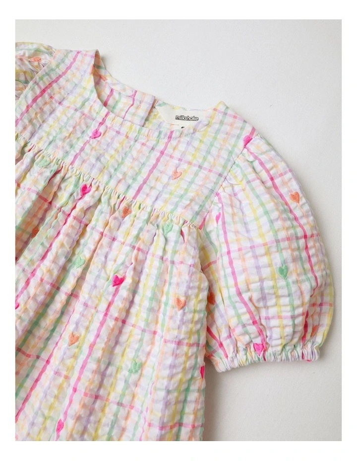 Seersucker Smock Dress in Rainbow image 2