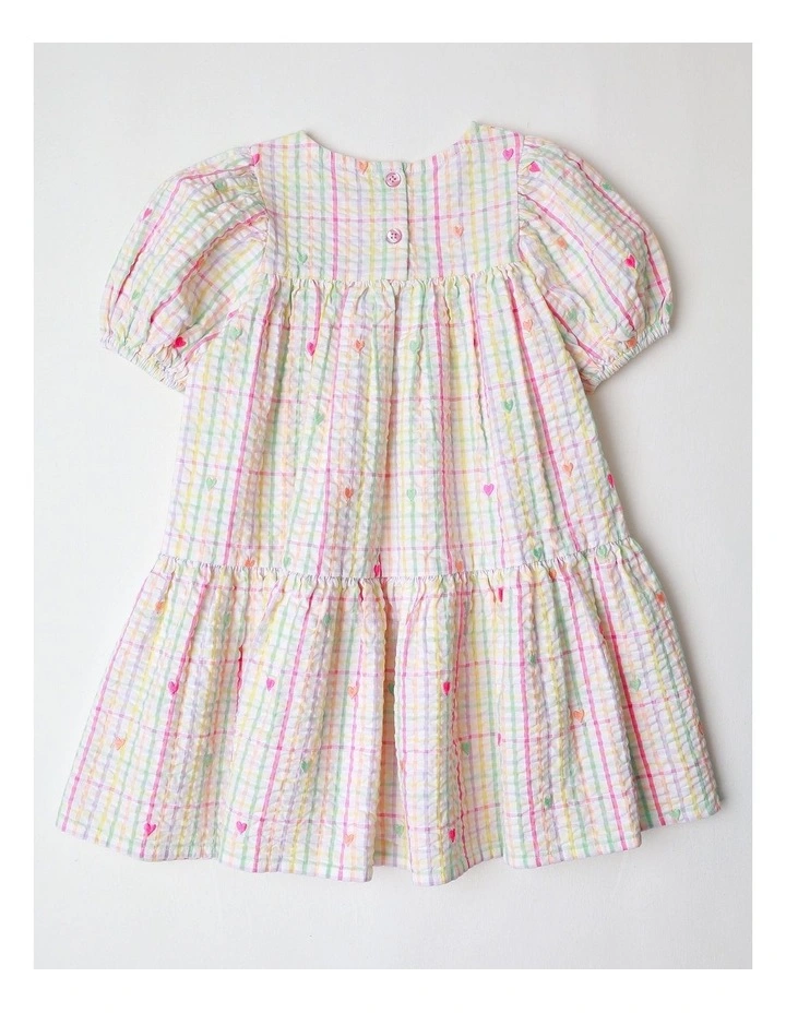 Seersucker Smock Dress in Rainbow image 3