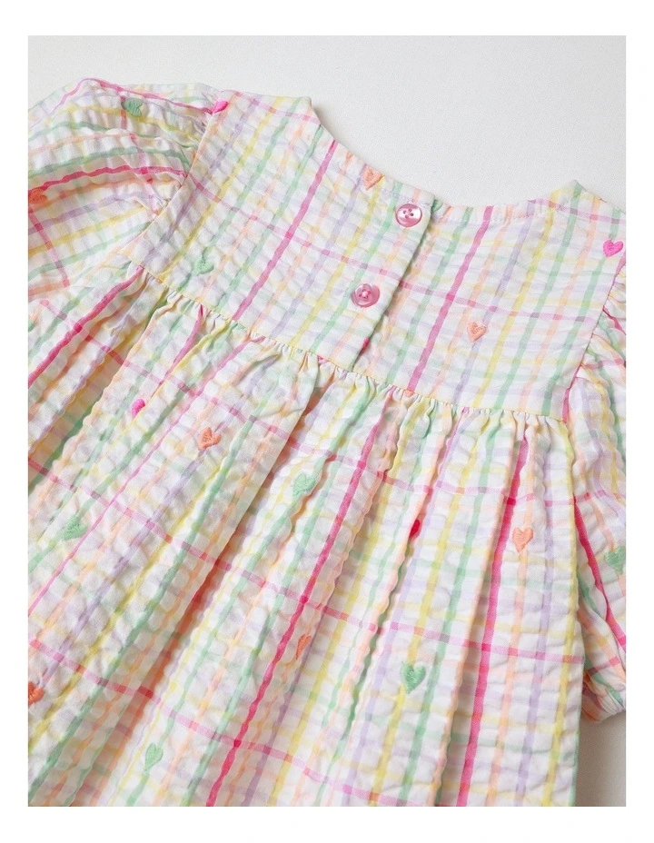 Seersucker Smock Dress in Rainbow image 4