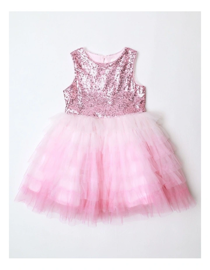 Sequin Bodice Ombre Tulle Tutu in Pink image 1
