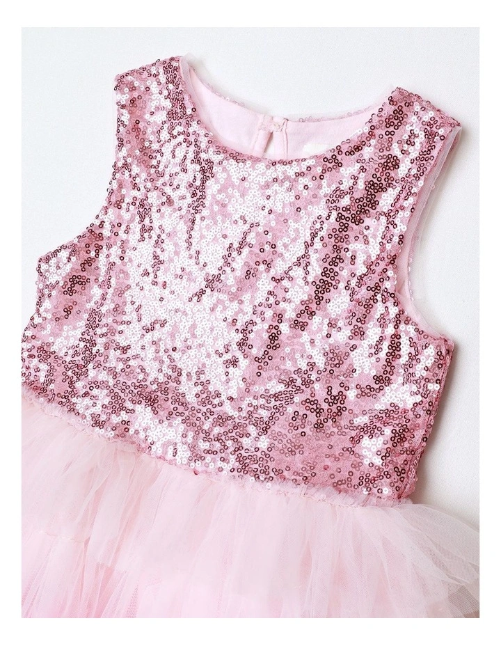Sequin Bodice Ombre Tulle Tutu in Pink image 2