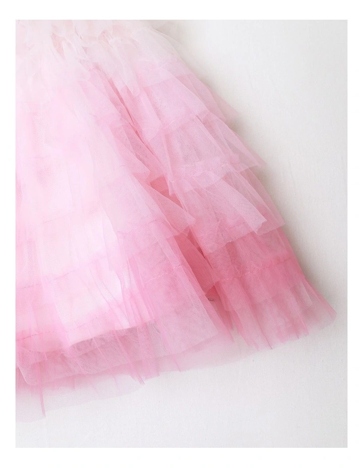 Sequin Bodice Ombre Tulle Tutu in Pink image 4
