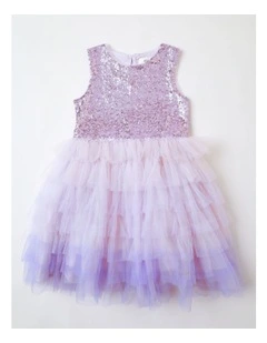 Sequin Bodice Ombre Tulle Tutu in Lilac