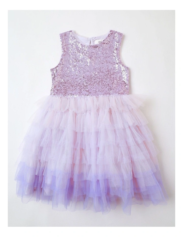 Sequin Bodice Ombre Tulle Tutu in Lilac image 1