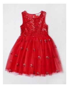 Tutu Dress in Cherry Red