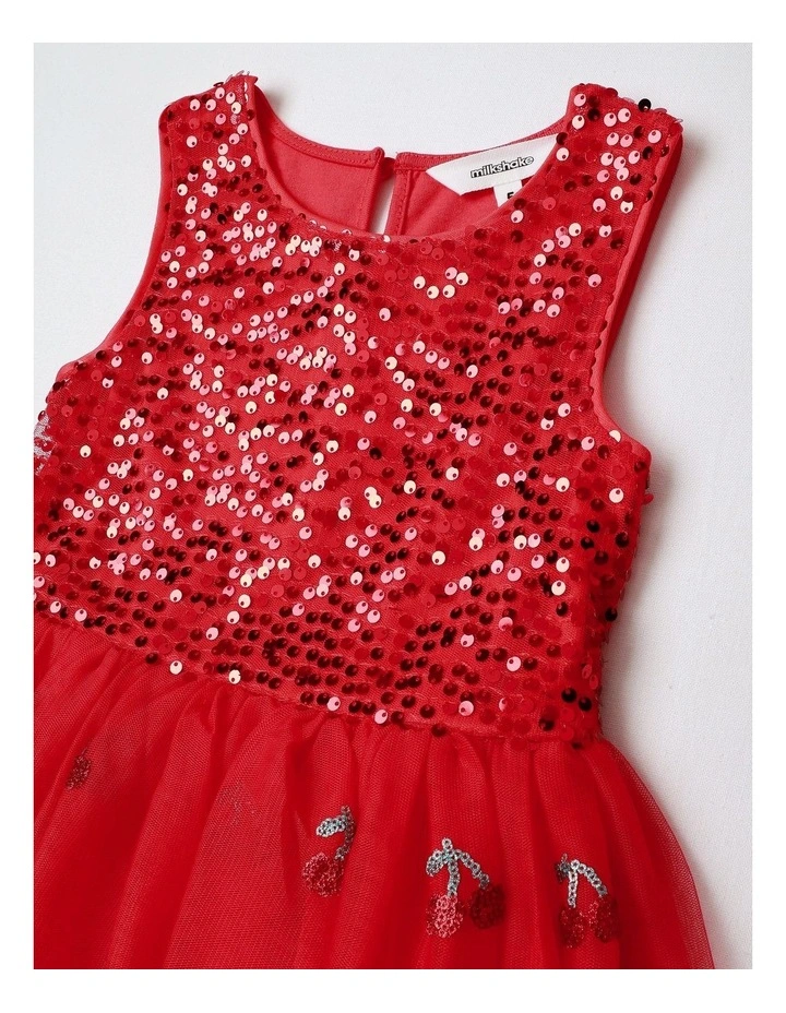 Tutu Dress in Cherry Red image 2