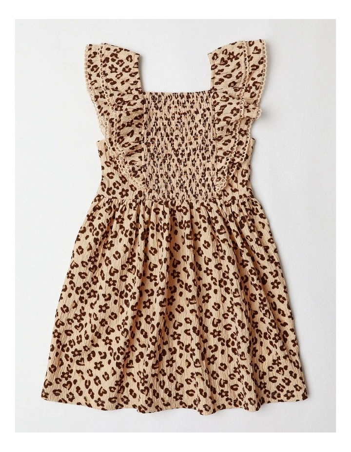Flutter Sleeve Dress in Animal Print image 1