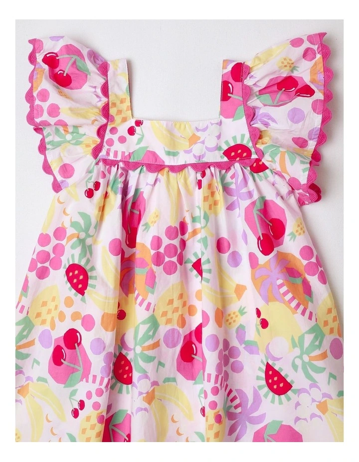 Ric Rac Dress in Tropical Multicolour image 2