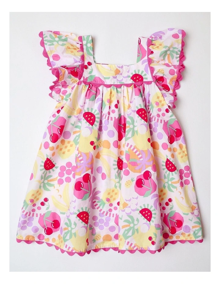 Ric Rac Dress in Tropical Multicolour image 3