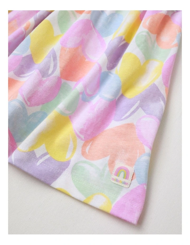 Fluted Sleeve Kinder Dress in Rainbow image 4