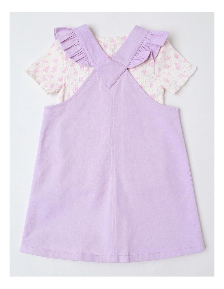 Pinafore and Tee Dress Set in Lilac image 3