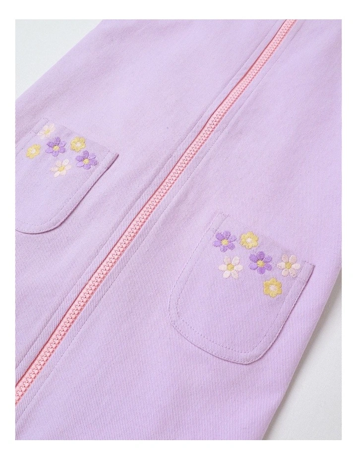 Pinafore and Tee Dress Set in Lilac image 4