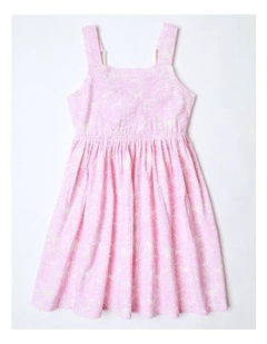 Rope Back Dress in Hibiscus Pink