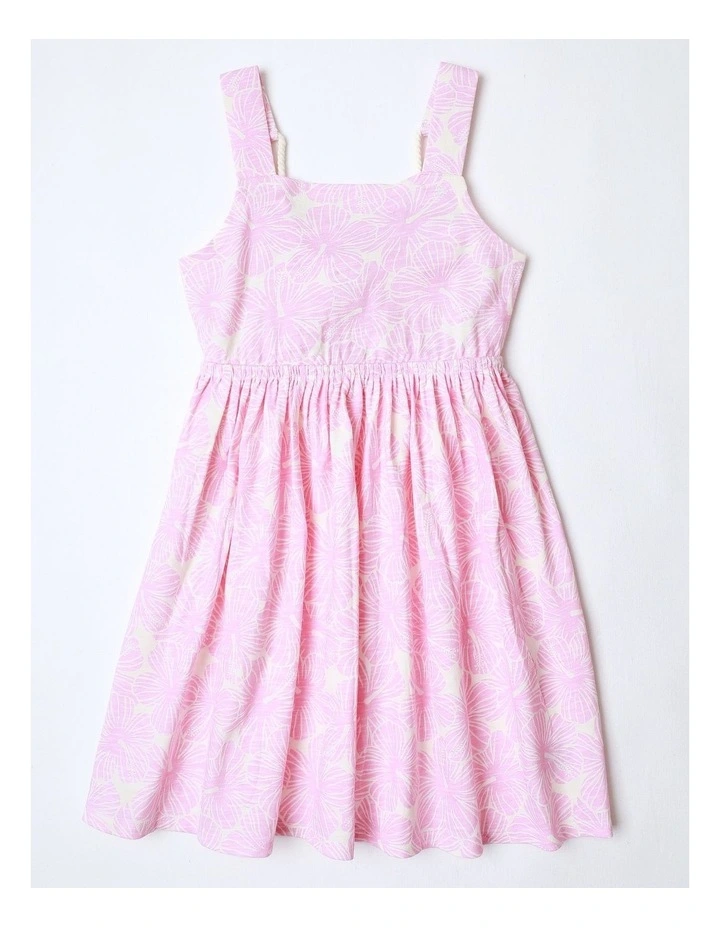 Rope Back Dress in Hibiscus Pink image 1