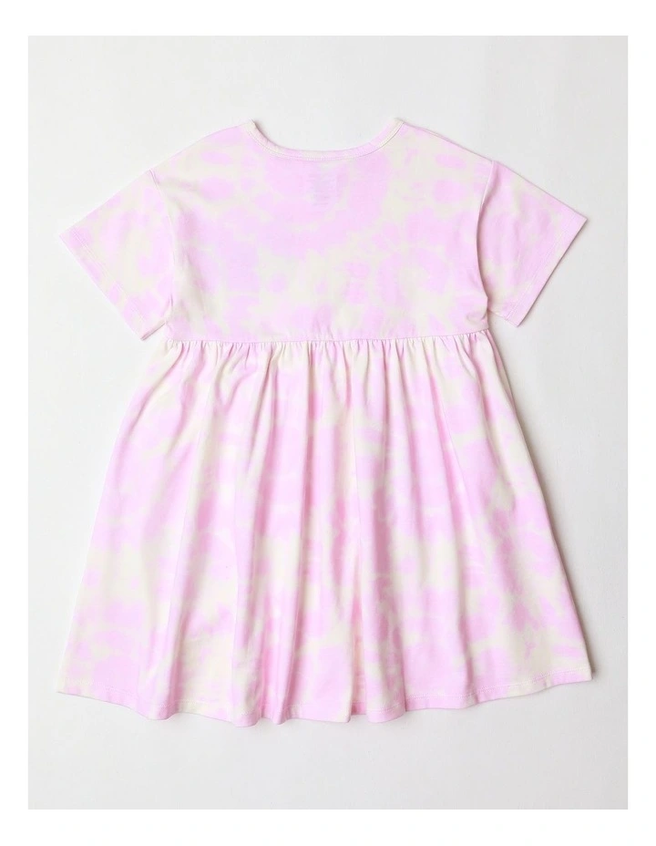Smock Dress with Applique in Pink image 2