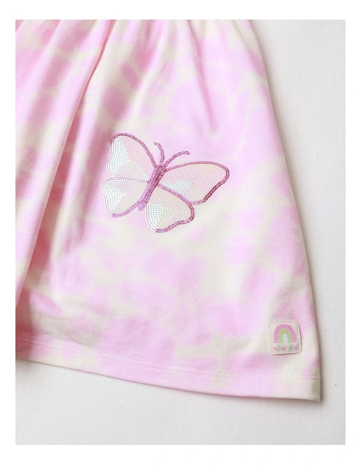 Smock Dress with Applique in Pink image 4