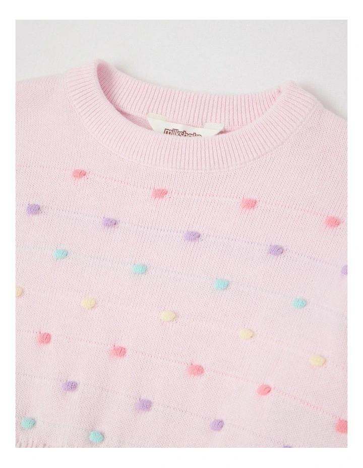 Long Sleeve Knit Sweater and Tutu Dress in Pink image 2