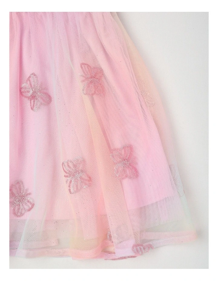 Tutu Sequin Party Dress in Butterfly/Rainbow image 4
