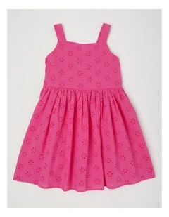 Wide Strap Dress With Back Bow in Pink