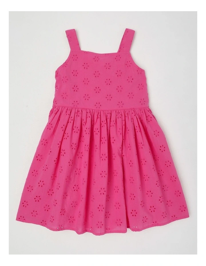 Wide Strap Dress With Back Bow in Pink image 1